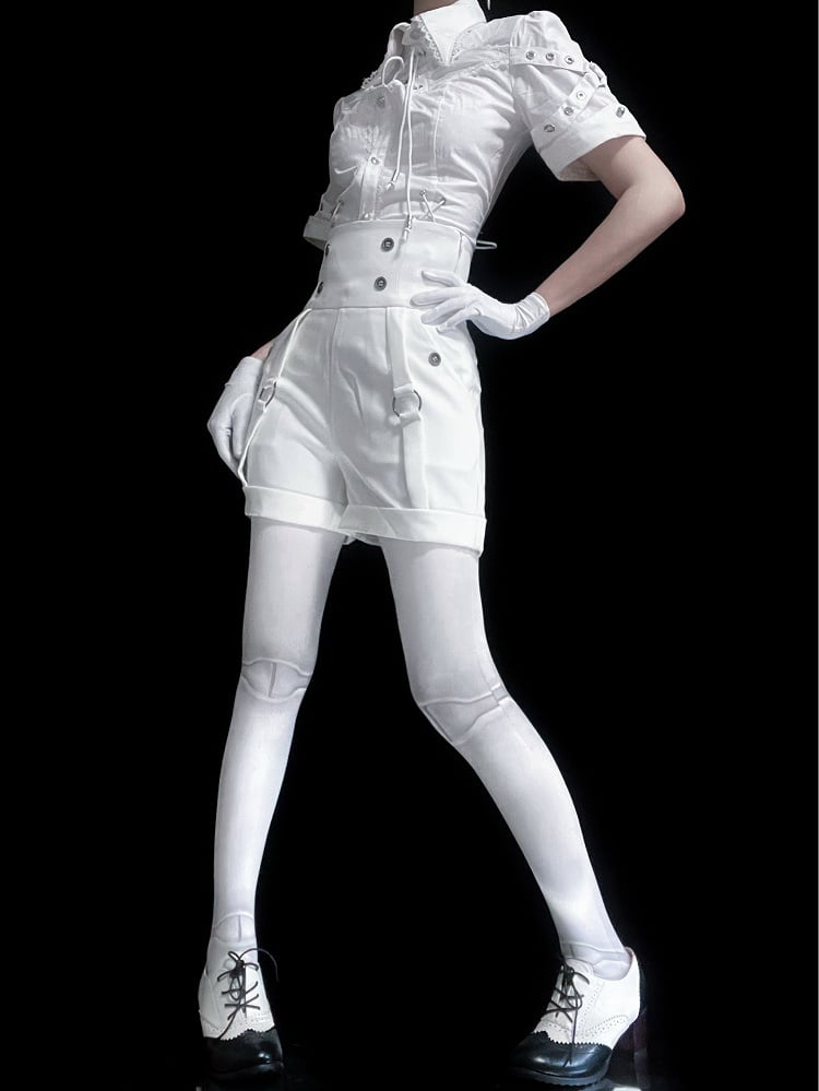 Ouji High White Waist Shorts Lolita