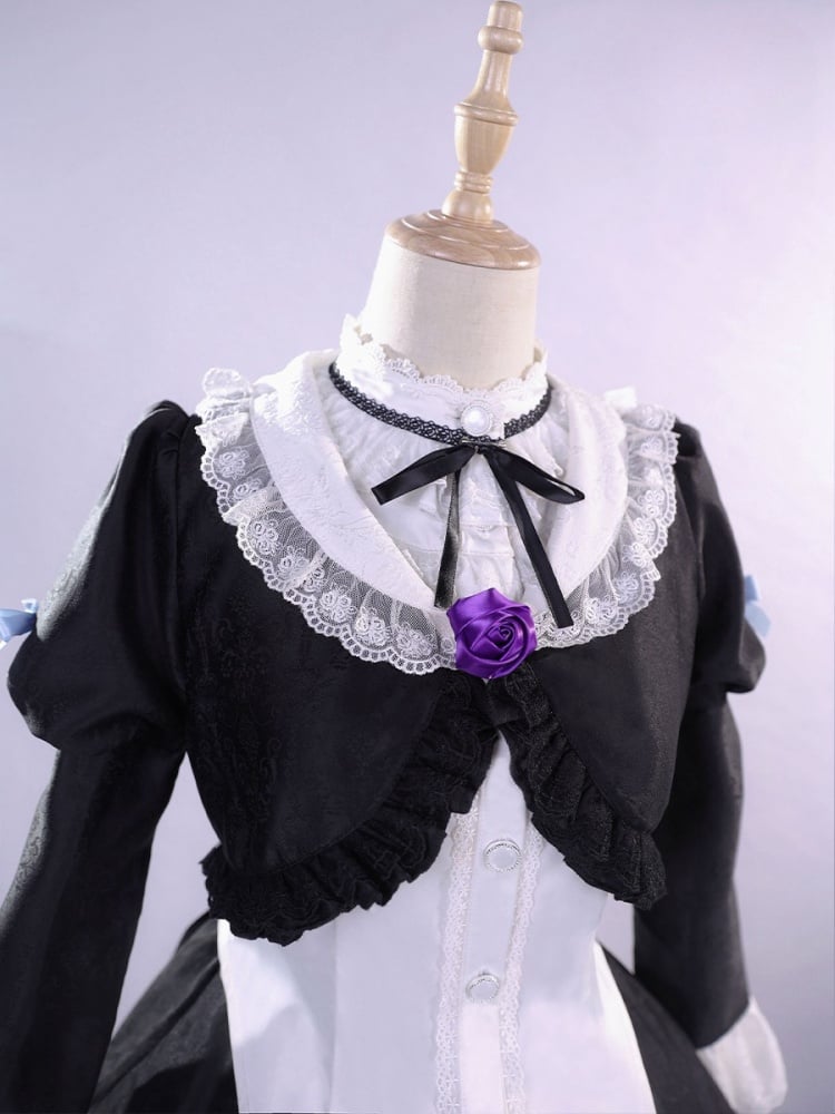 俺の妹がこんなに可愛いわけがない 白トップス+黒コート+スカート ロリータ風コスプレ衣装