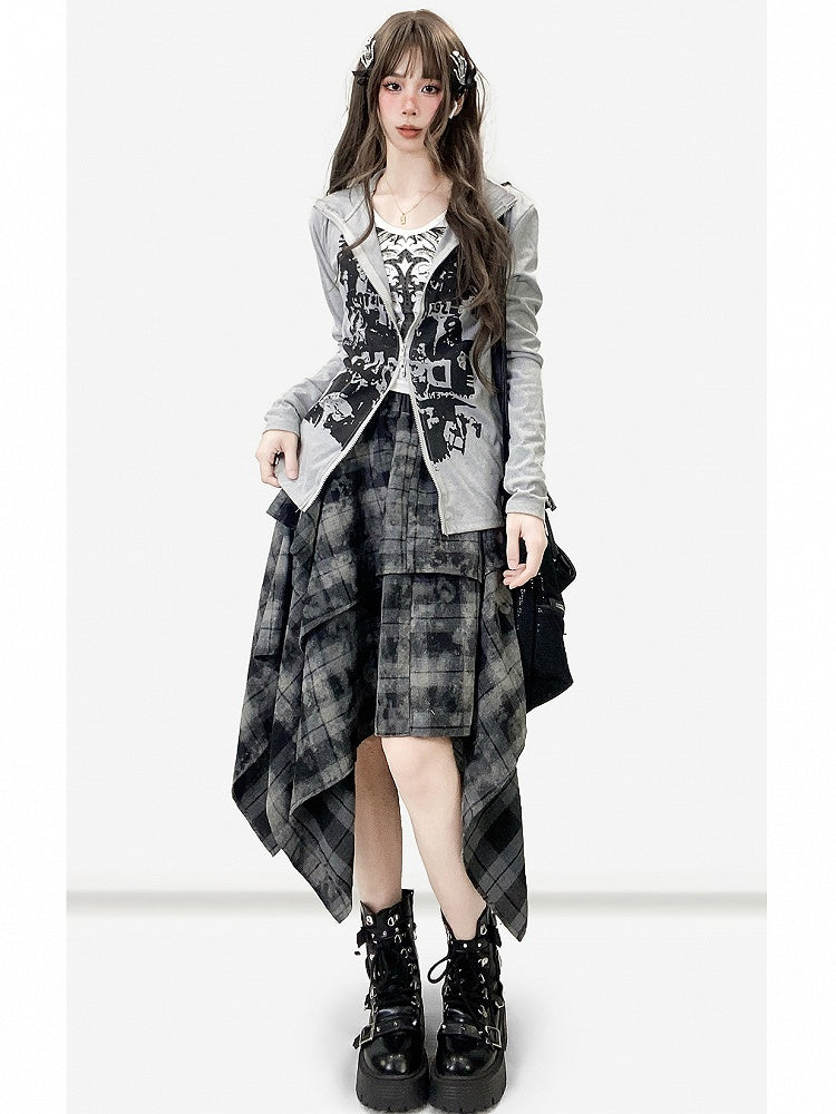 Jacket Bittersweet Print Design Gray