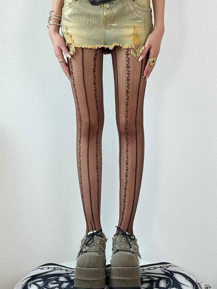 Options Tights Color 5 Design Embroidered