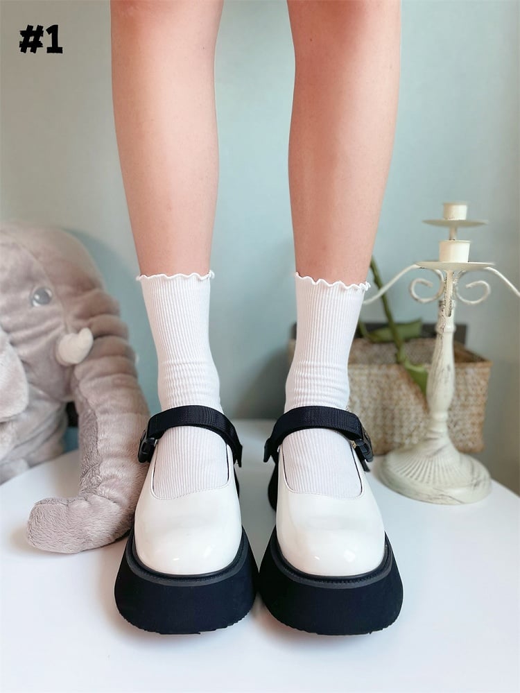 8 Options Lolita Ruffled Cuff Ankle Socks