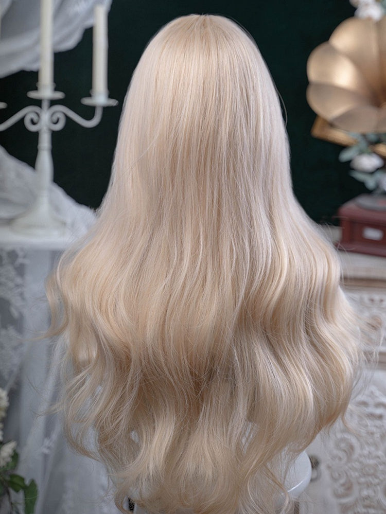 Bangs With Wavy Wig Curtain Blonde 75CM Length