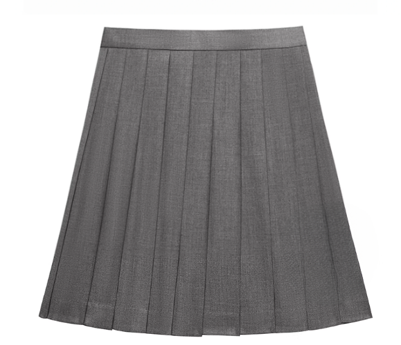 Faltenrock Grau Uniform JK 42CM /45CM Länge