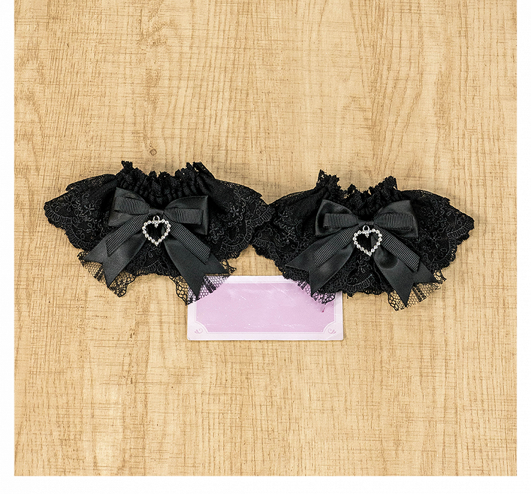 Schleife Herz Charm Jirai Kei Spitze Lolita Handgelenk Manschetten Farben 5