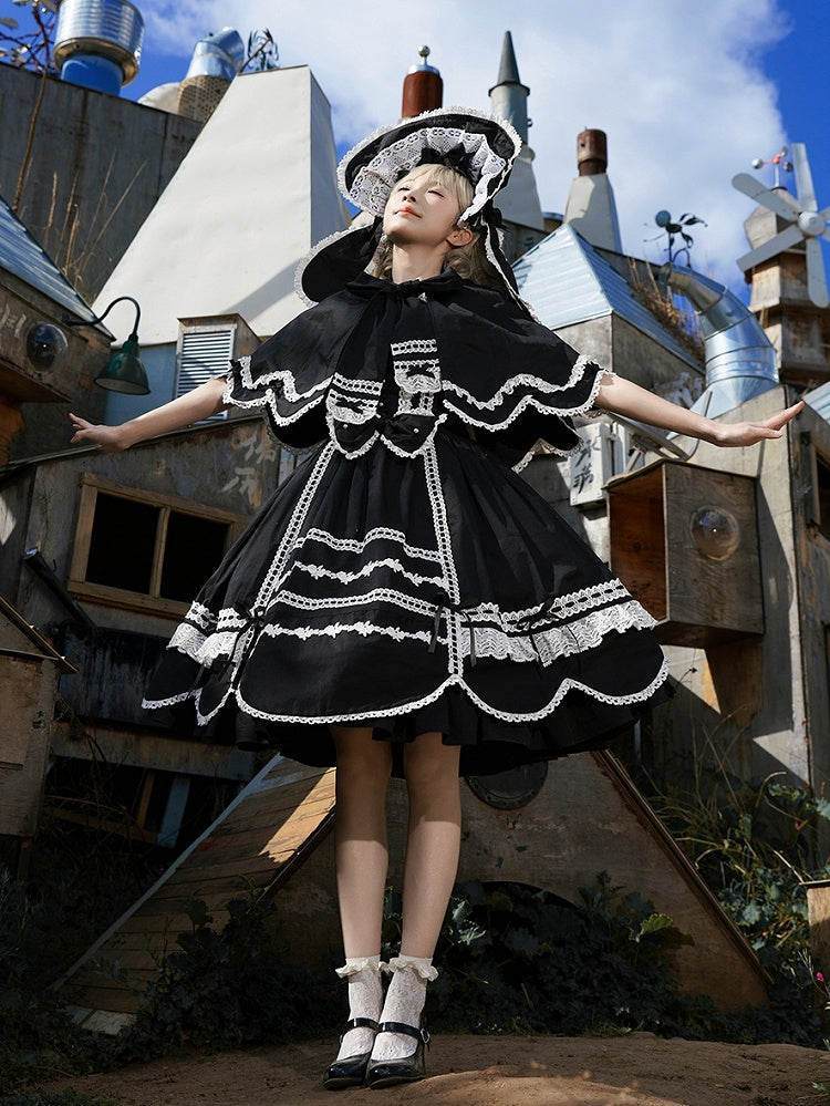 Cape Bunny Kapuzenohren Schwarz