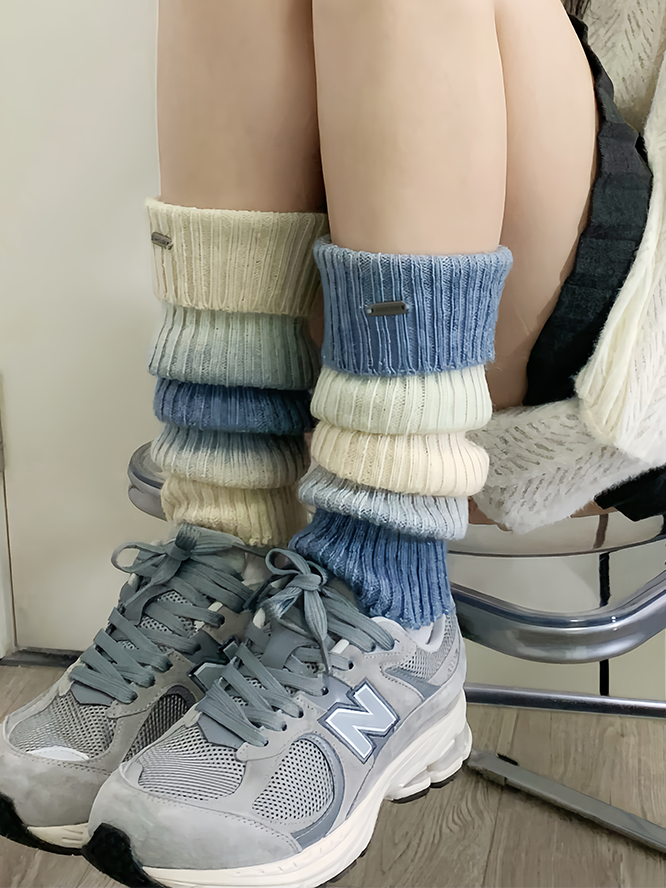 Coffee Y2K Knitted Leg Warmers