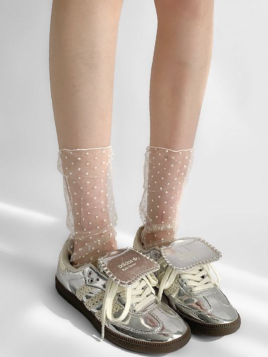 Polka-dot Socks Pattern White