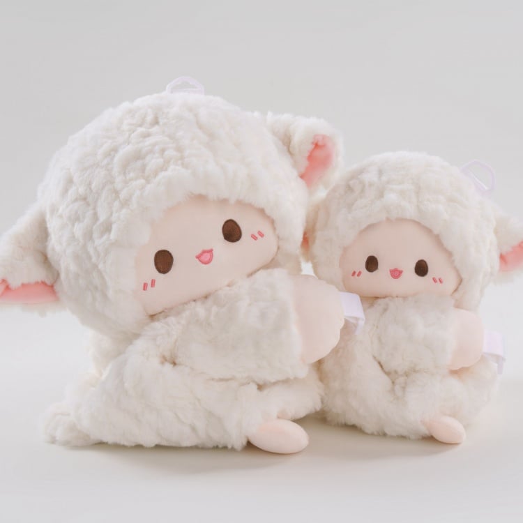 Cute Little Lamb White Plush Backpack/Crossbody