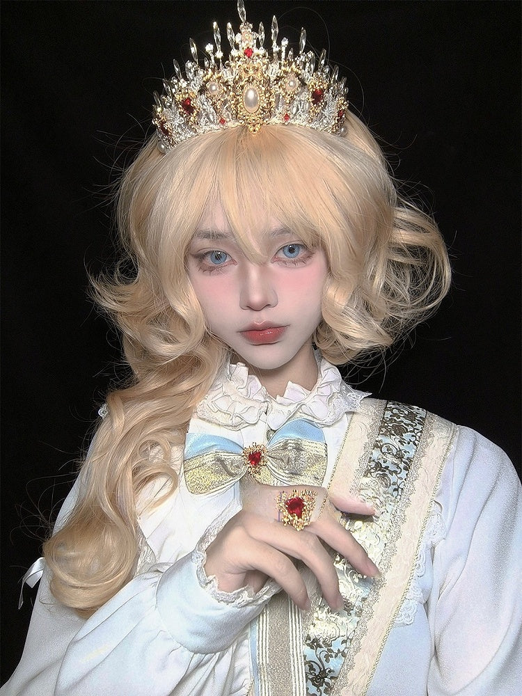Blonde Length Wavy With 70CM Bangs Air Wig