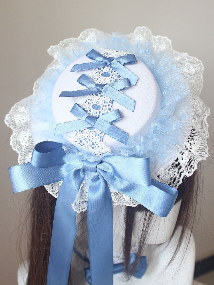 Spitze Blau Hut Bowknot Trim Mini Details Dusty