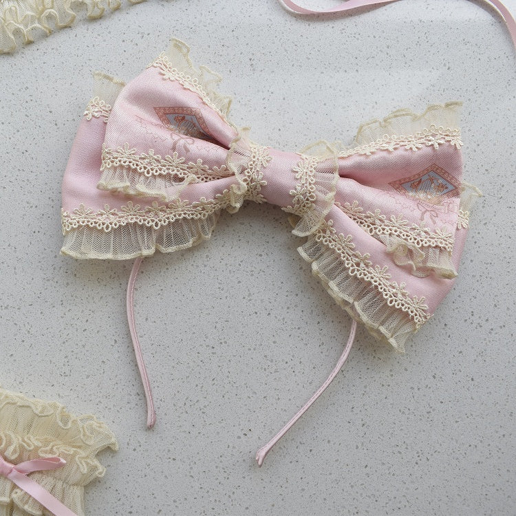 / Beige Pink Bowknot KC Mint Blue