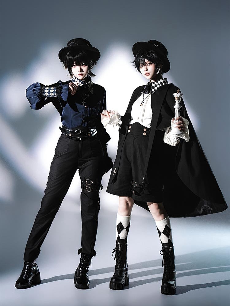Cape High-low Lolita Hem Black Ouji Prince