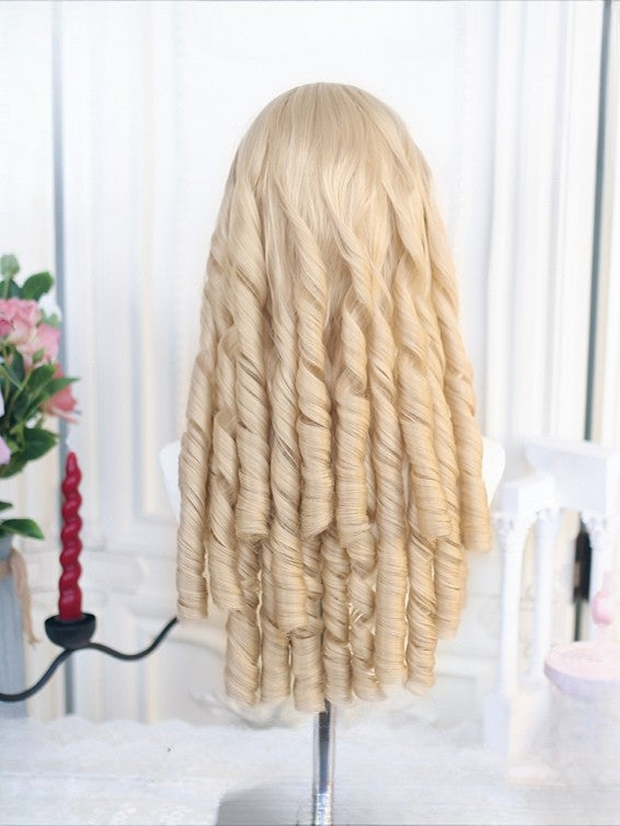 Länge Pony lockig mit Perücke voll römisch blond 50-55 cm