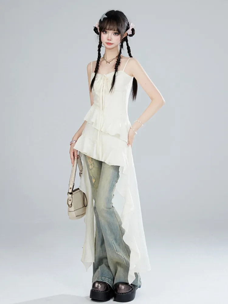 Skirt Apricot Dress Holiday Summer High-low