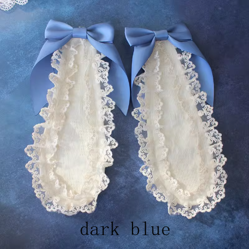 Bowknot Details Lace Trim Bunny Ears Hairclips