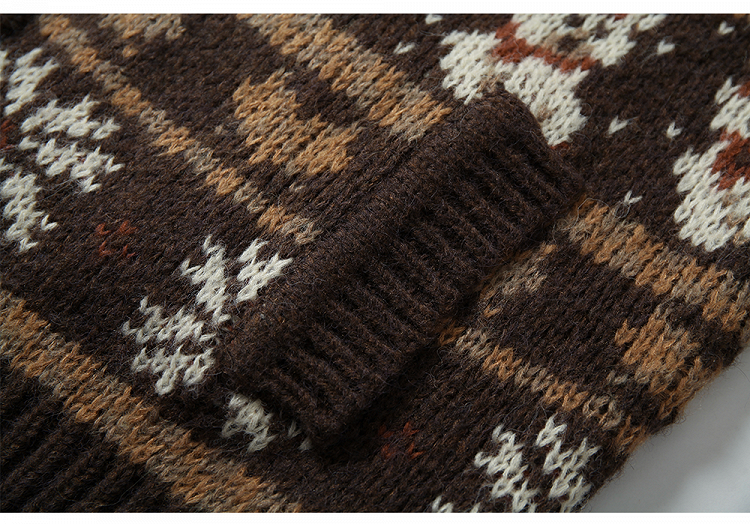 Schwarzbrauner Mohair-Kapuzenpullover