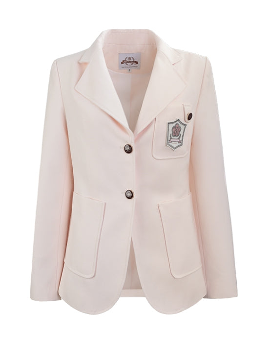 Style Collar Beige/Purple/Pink Uniform JK Blazer Preppy Notched