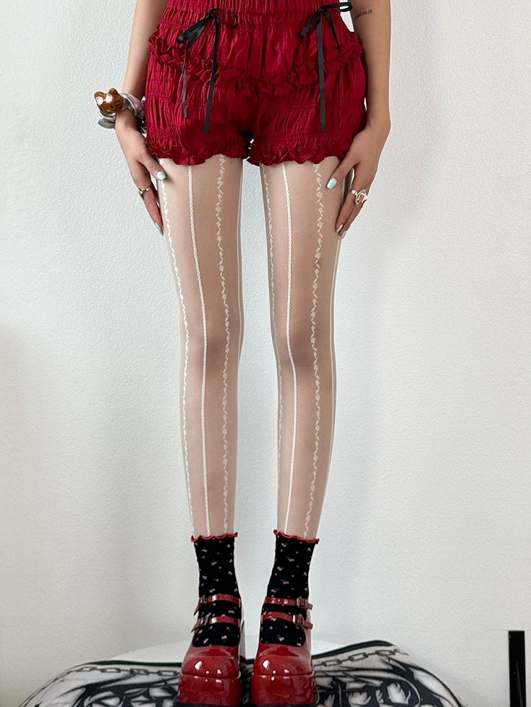 Options Tights Color 5 Design Embroidered