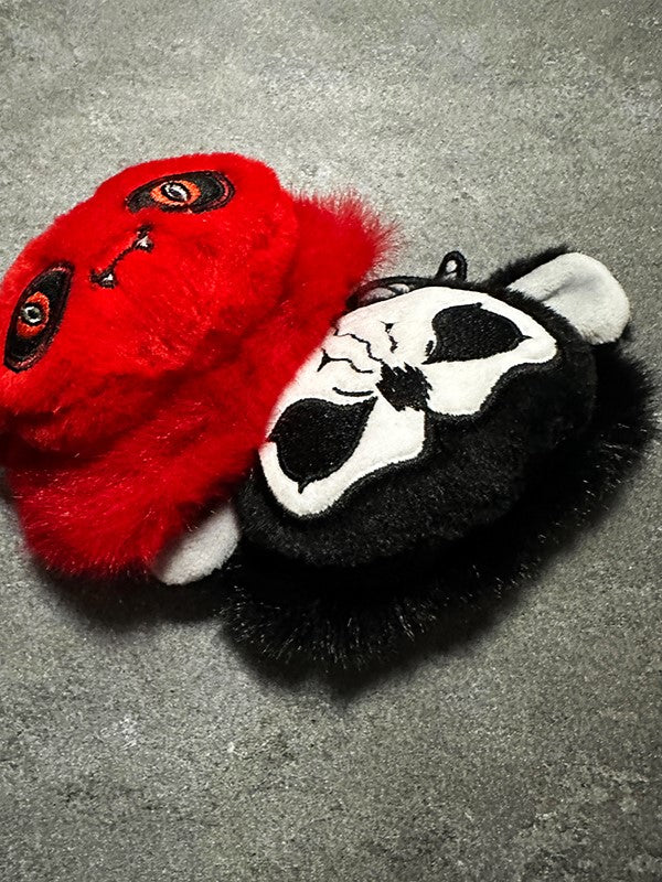 Hairclip Plush White Reaper Grim Gothic and Black