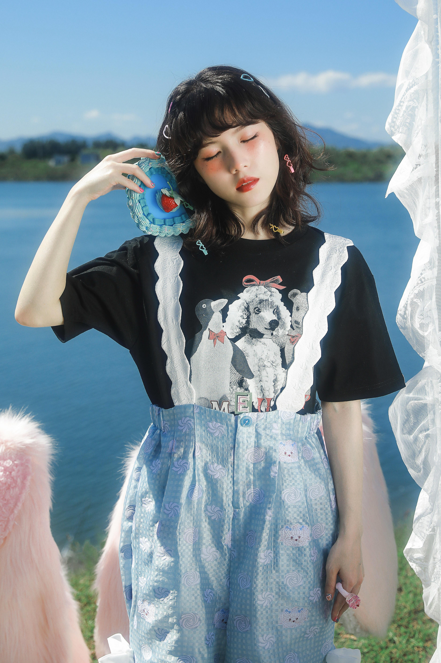 Bär Pinguin Collage Vintage T-Shirt