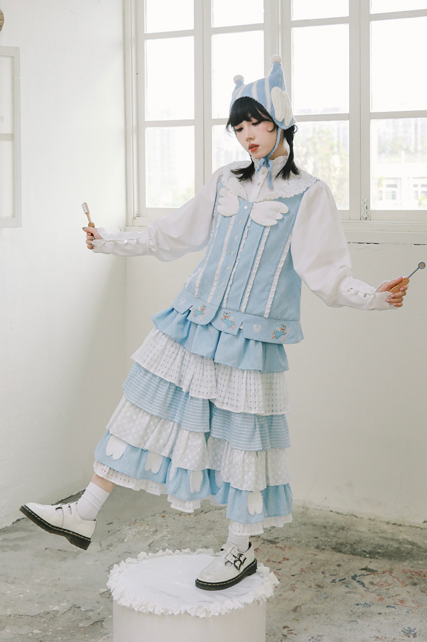 Peach Blue Fairy Neighborhood👼 Island Vest Angel