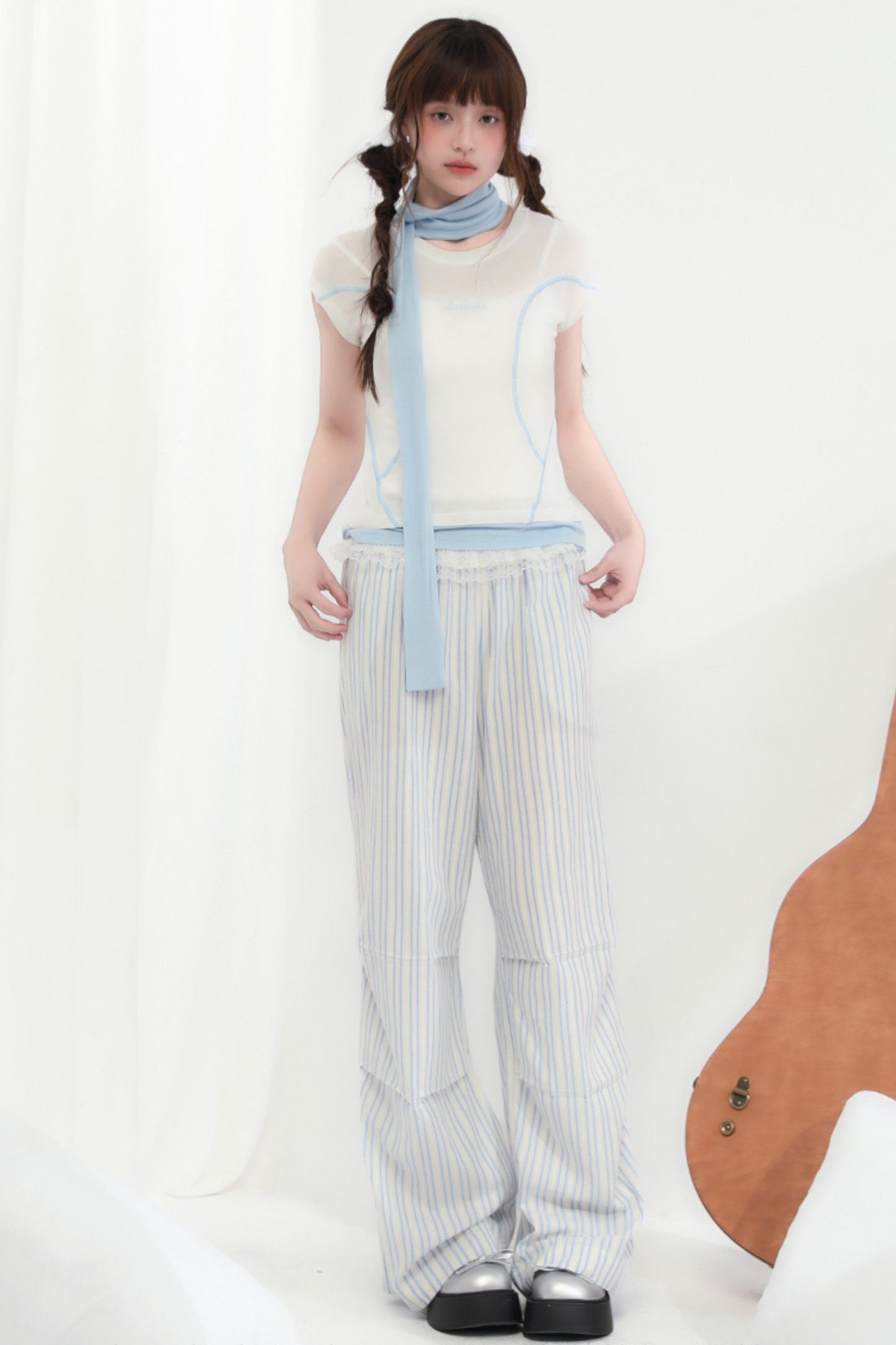 Pants Striped Wide Loose Trend