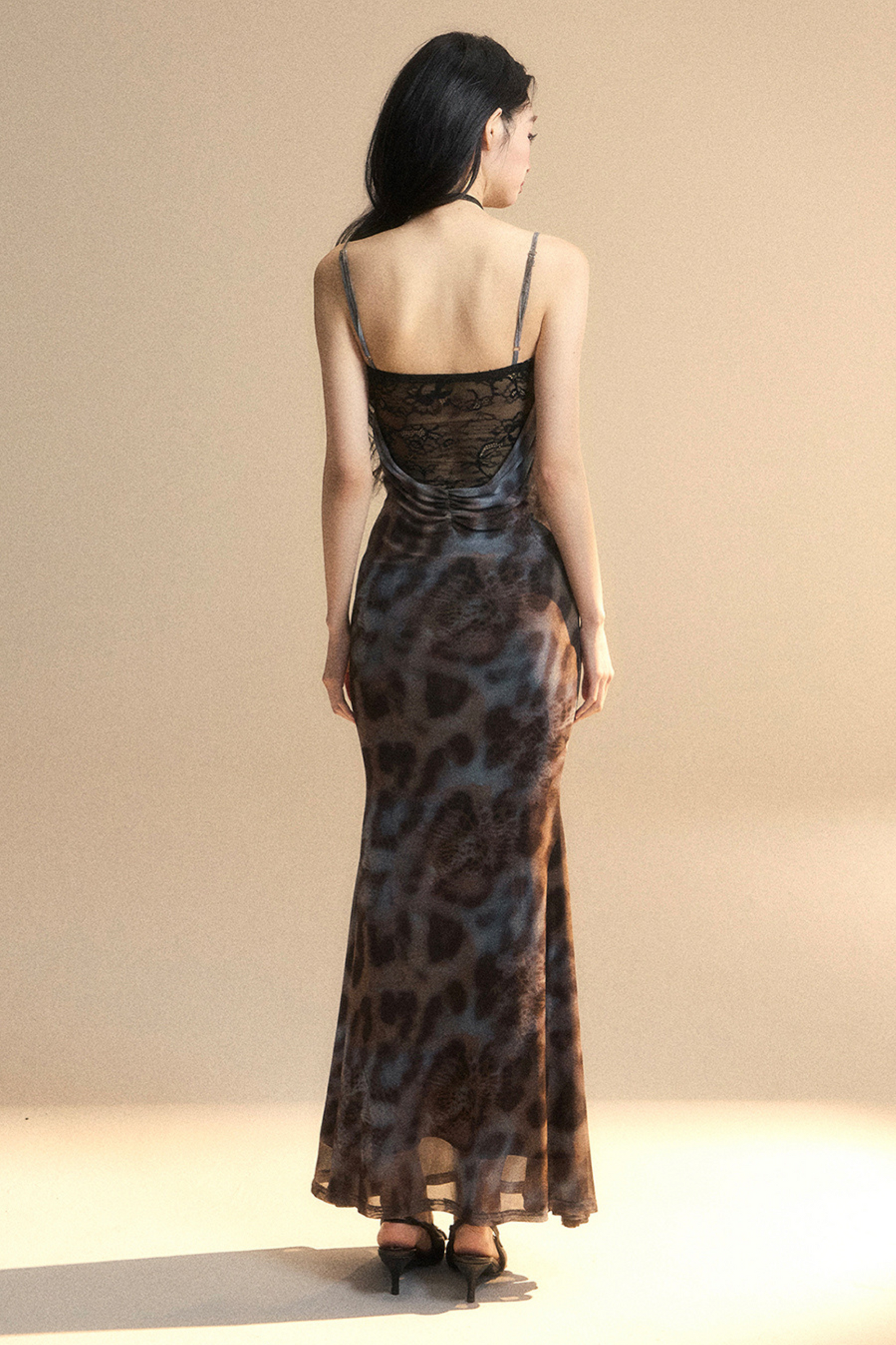 Leopard Empire Dress Lace