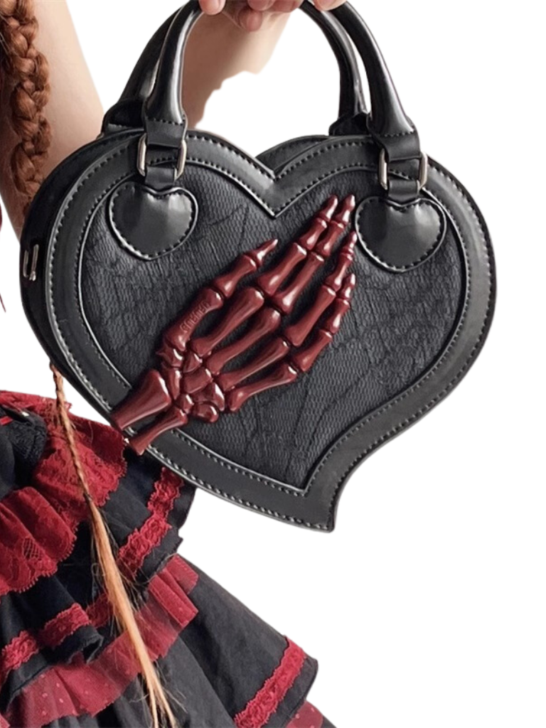 Heart Twilight Invitation Crow Skull Bag