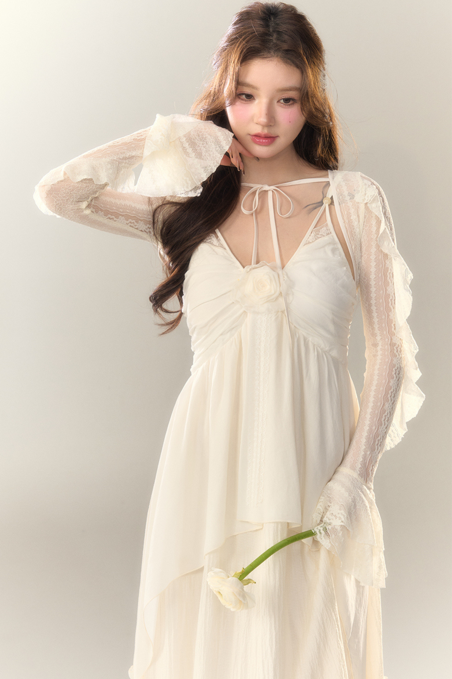 short French sheer cardigan