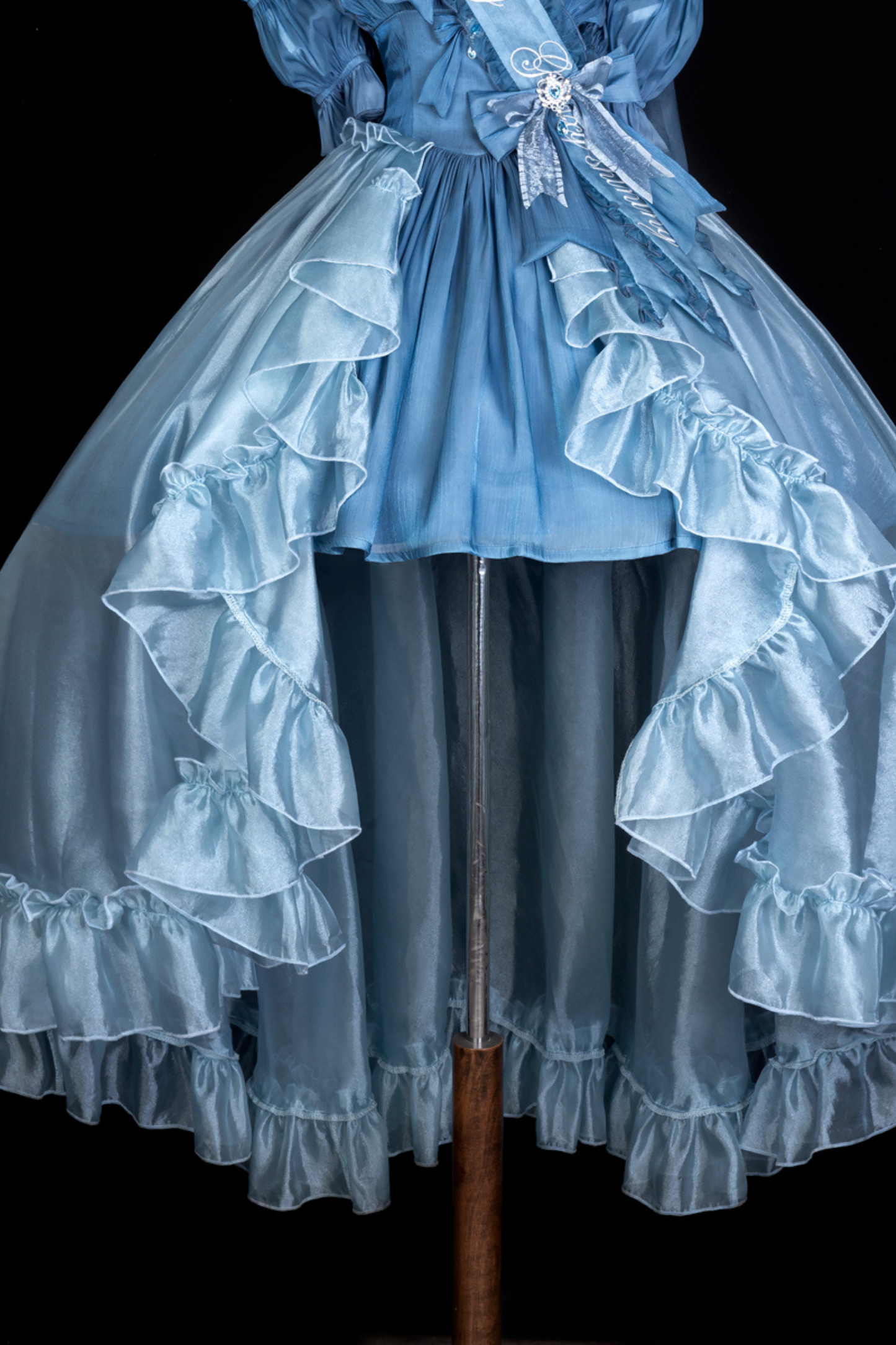 + Swing Fairy Puffy Ribbon Dress Sleeve Blue