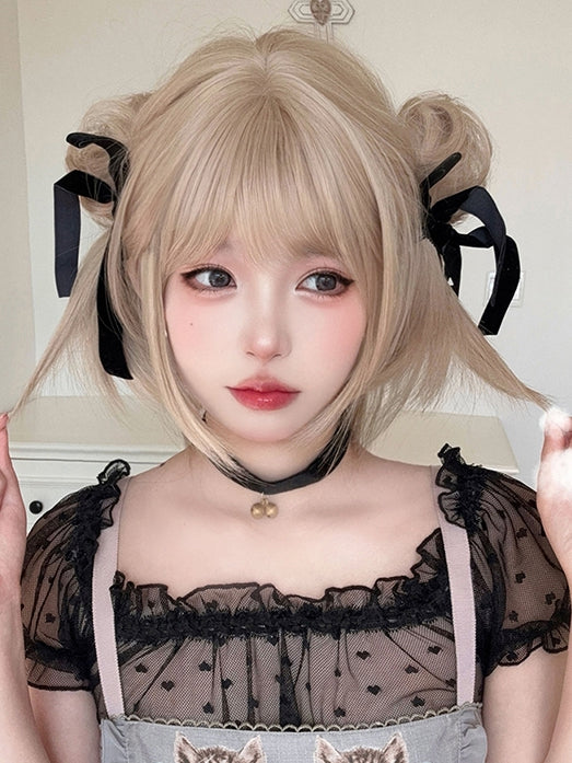 Wig 35CM Hairclips + Blonde Double Straight Accessories Length