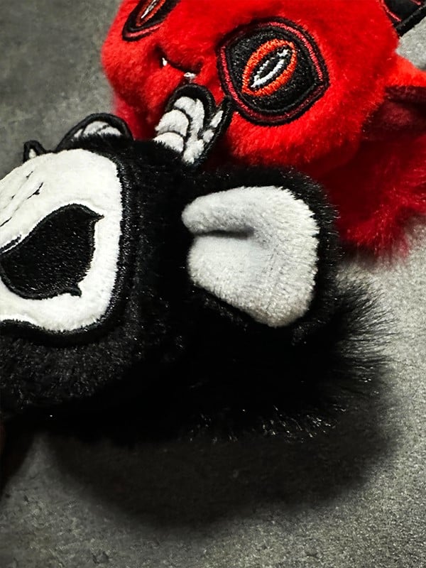 Hairclip Plush White Reaper Grim Gothic and Black