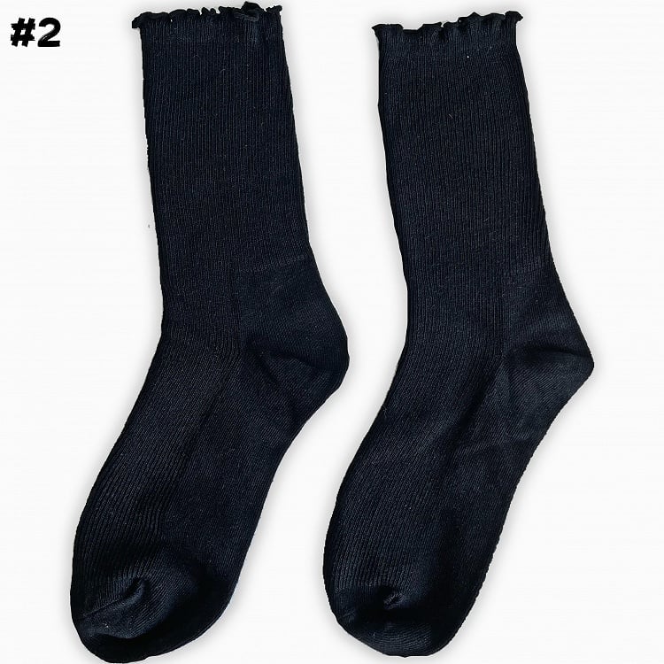 8 Options Lolita Ruffled Cuff Ankle Socks