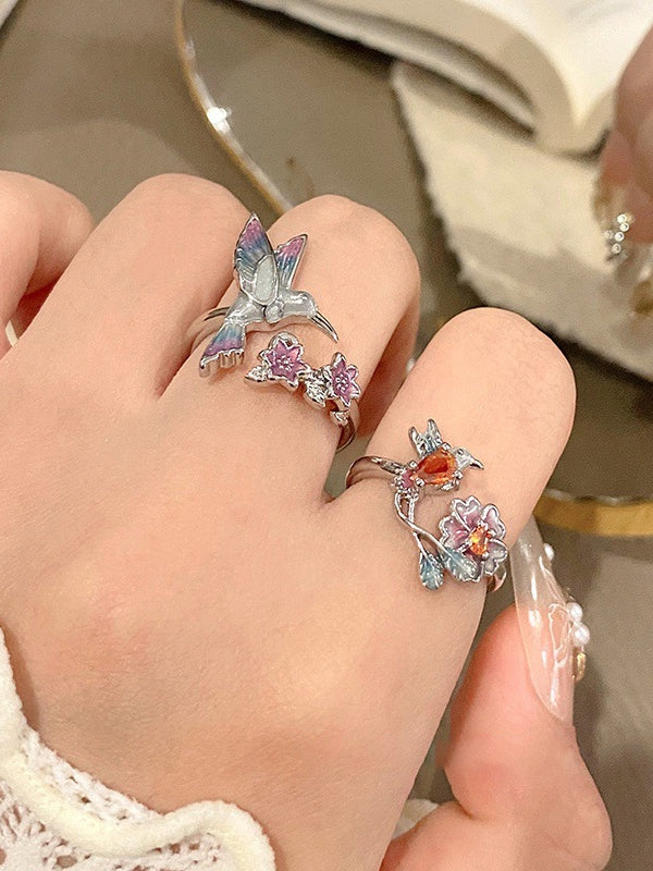 Options Y2K Design And Bird Bittersweet 2 Floral Ring