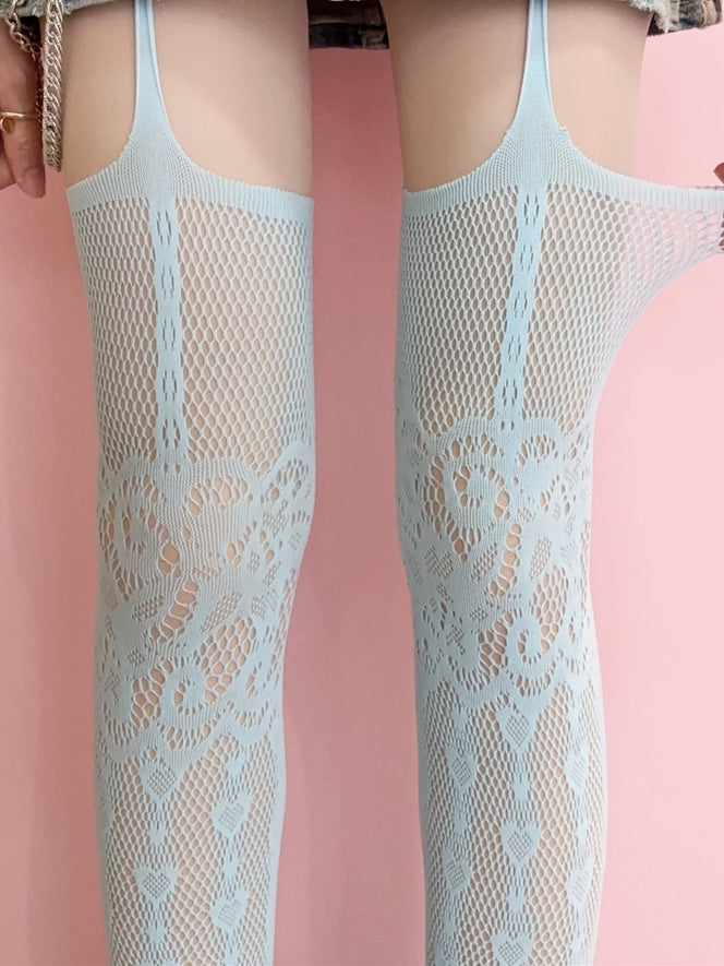 Black/Blue/White Y2K Stockings Suspender