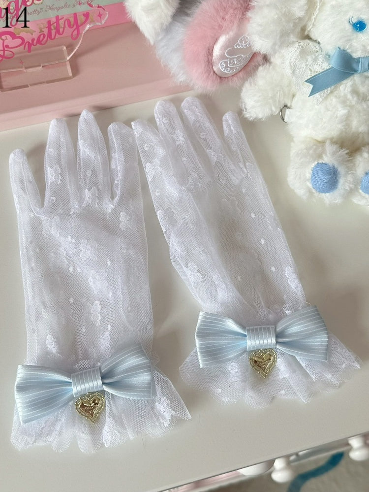 Crown/Heart Bowknot Lace Gloves Options Charm 16