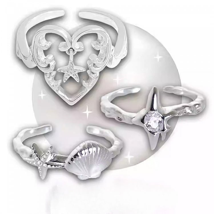 Star/Shell 3 Options Y2K Bittersweet Ring