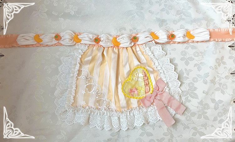 Belt Cream Lolita Waist Dessert Sweet Apron