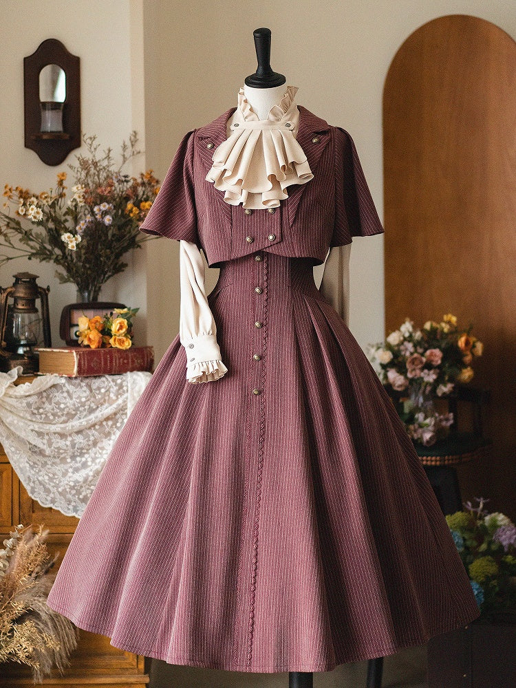 Aprikosenfarbenes, elegantes Langarmhemd mit Rüschenkragen und abnehmbarer Schleife/Jabot-Krawatte