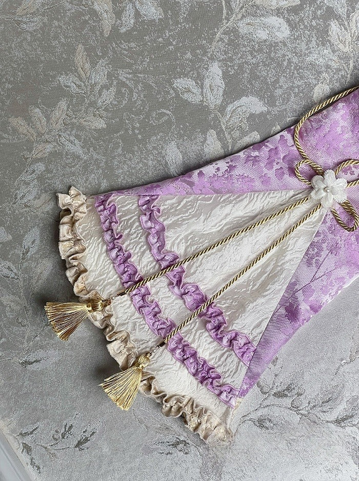 Jacquard Lila Bolero Roben Quaste