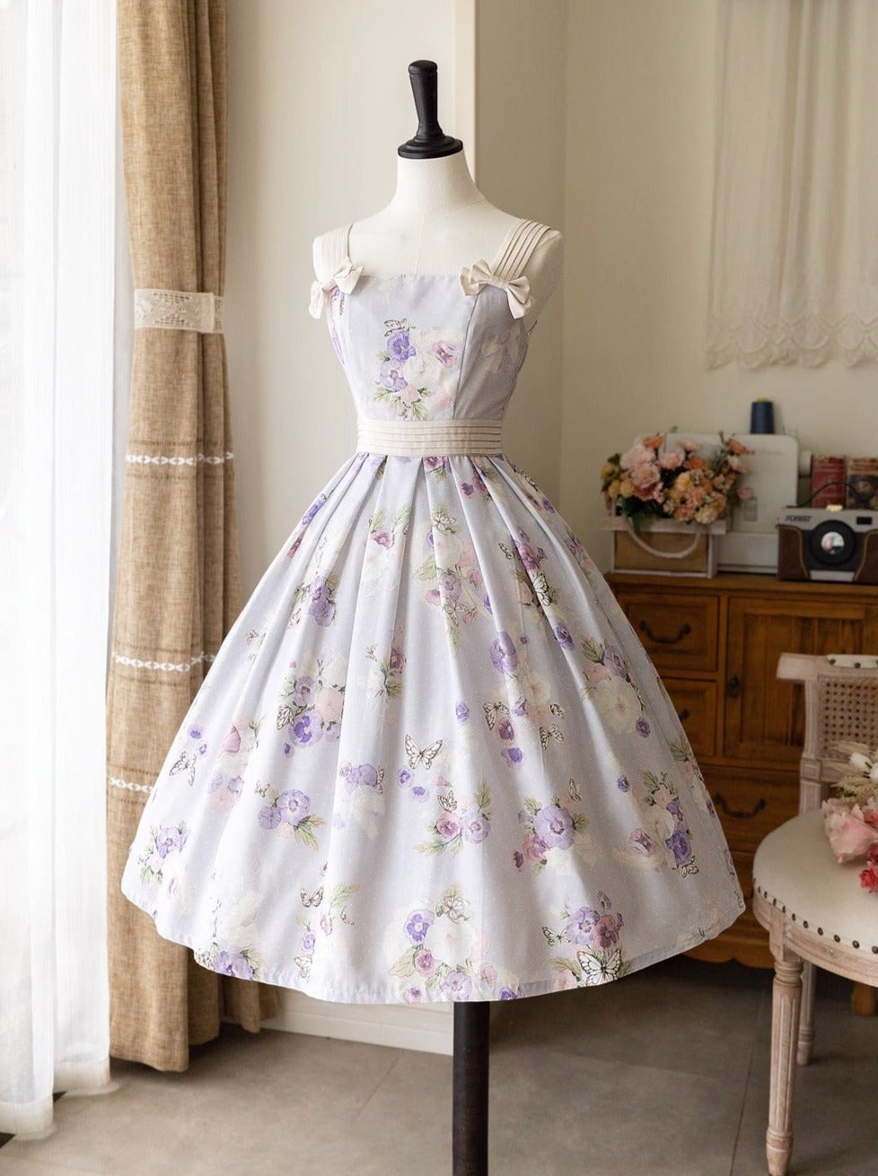 Lolita Flower Dress Retro