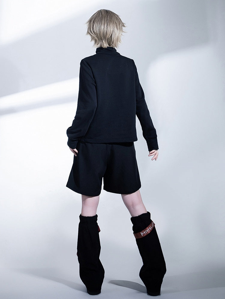 Ouji Shorts Red Techwear Fashion Strappy and Black
