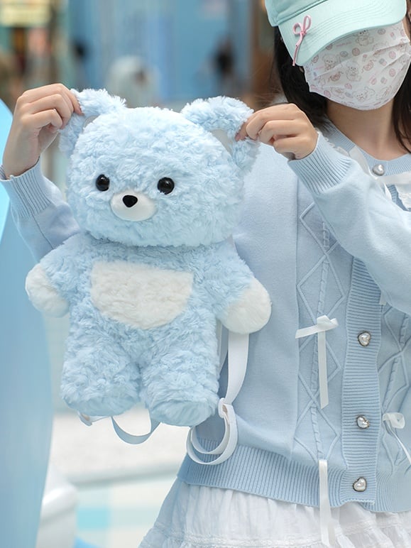 ブルーベア型ぬいぐるみリュック ミドル/ラージサイズ