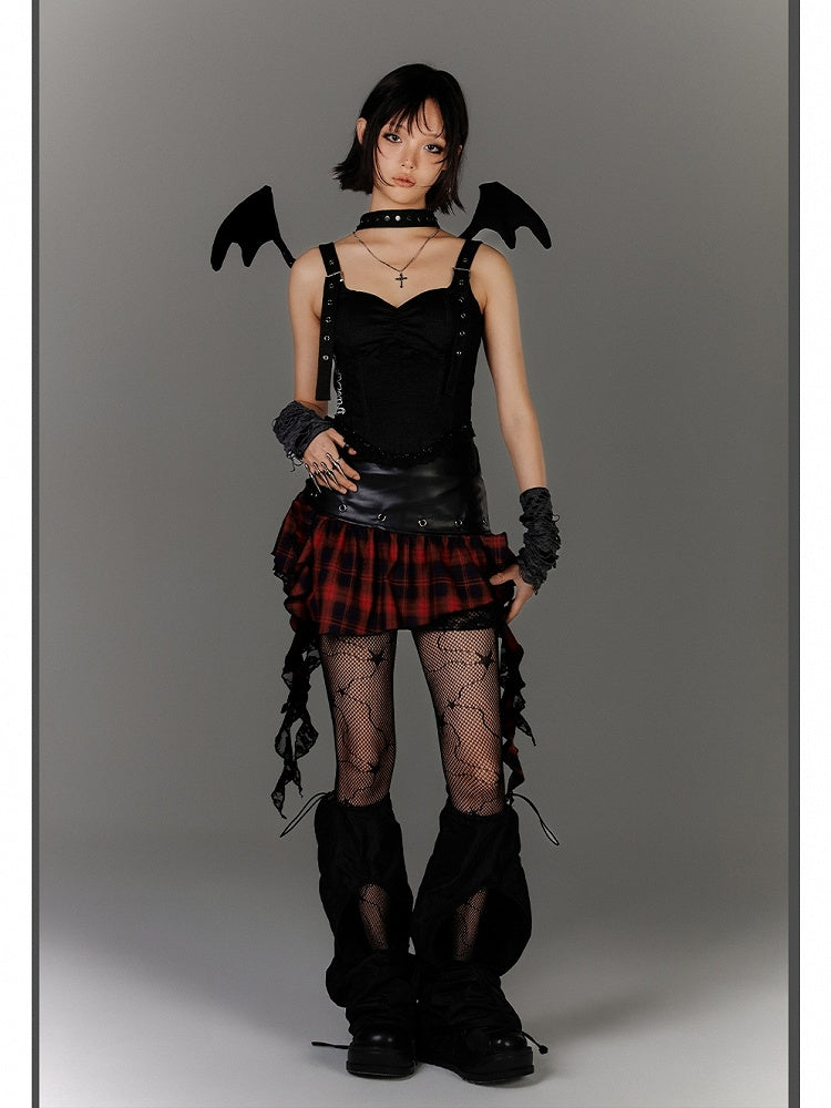 Glamorous Sleeveless Corset Top Straps Black Sweetheart Neckline Buckle Shoulder