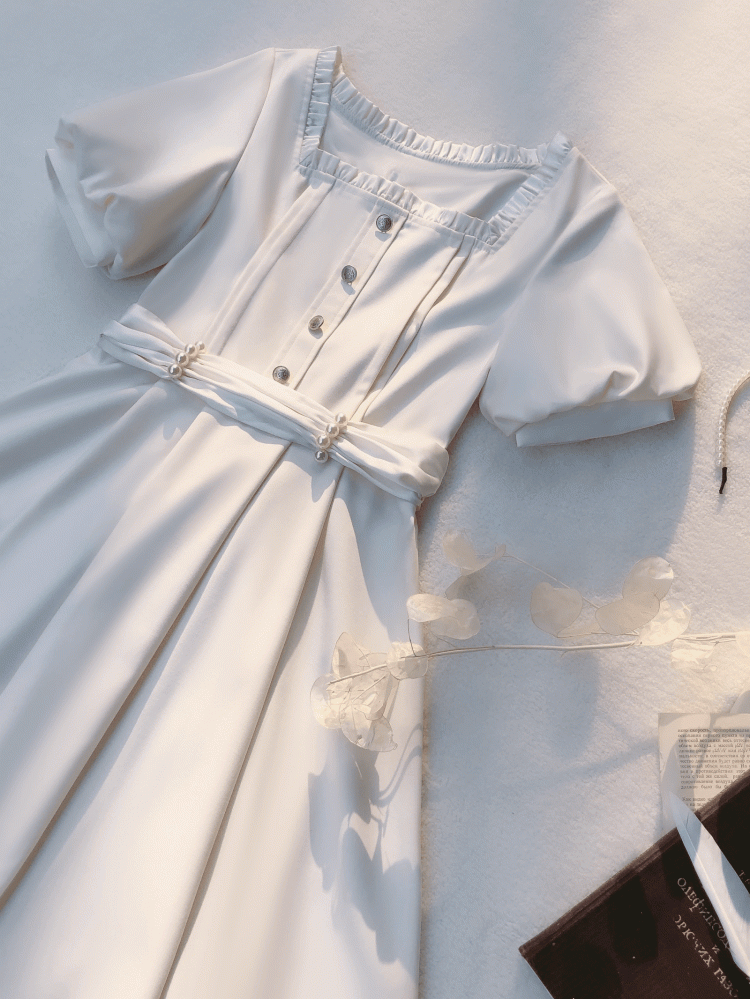 / Black Satin Waist Belt with Bead Details White