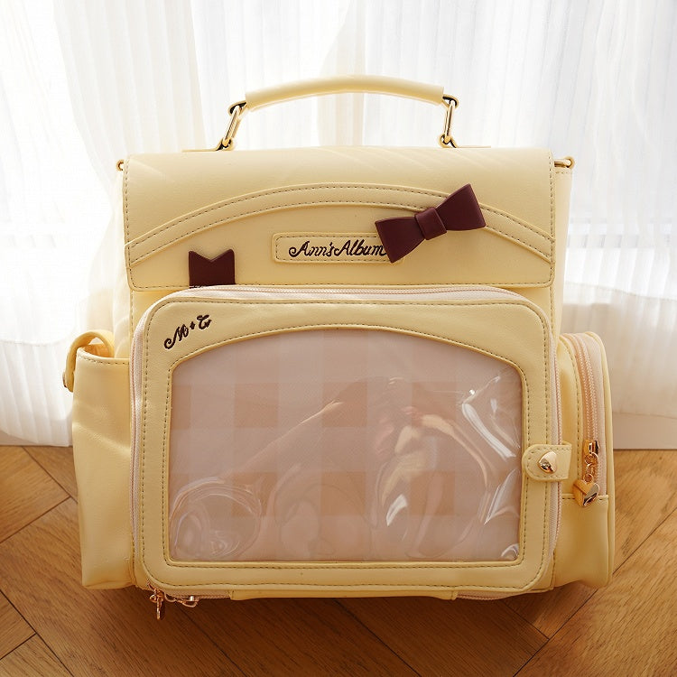 With Detail Window Bag Display Transparent Ita Yellow And Bow 2-Way