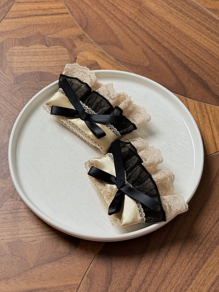 Champagne / Silver BlackGold Wrist Cuffs