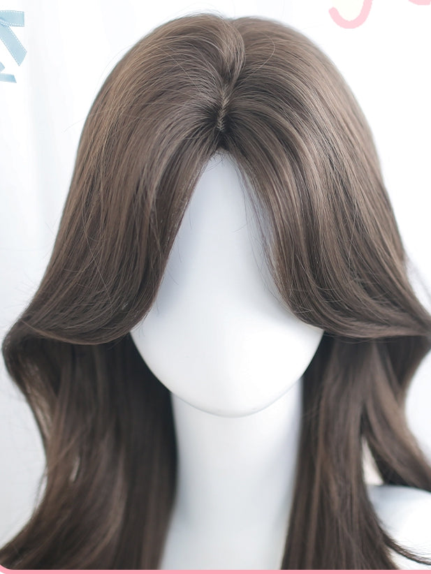 Wigs Wavy Brown/Black 55-60cm Long