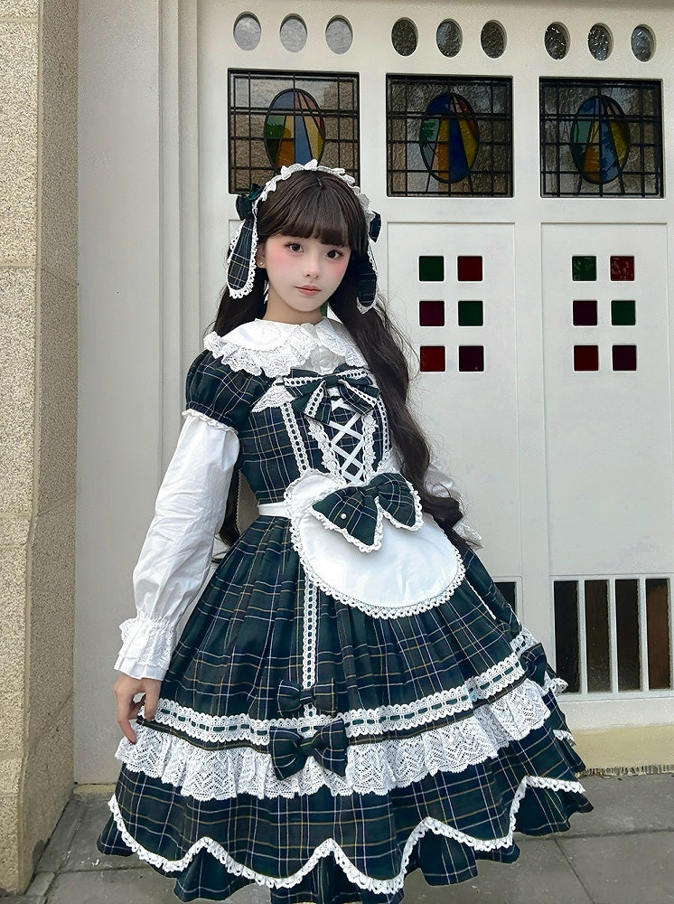 Design Lolita Trim Spitze Bär Schürze Ohr Weiß mit