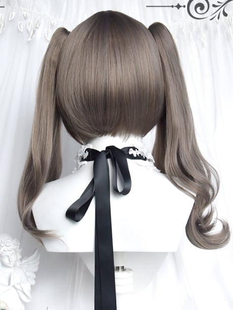 Two Clips Ponytails Wavy Grey Short Claw With Wigs